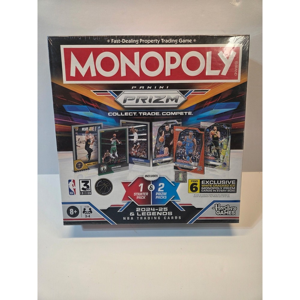 Monopoly NBA 2024-25 Panini Prizm Board Game 3rd Edition NEW (NO PRIZM PACKS)